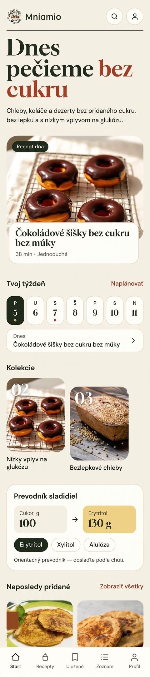 Recept dňa a plán týždňa